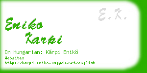 eniko karpi business card